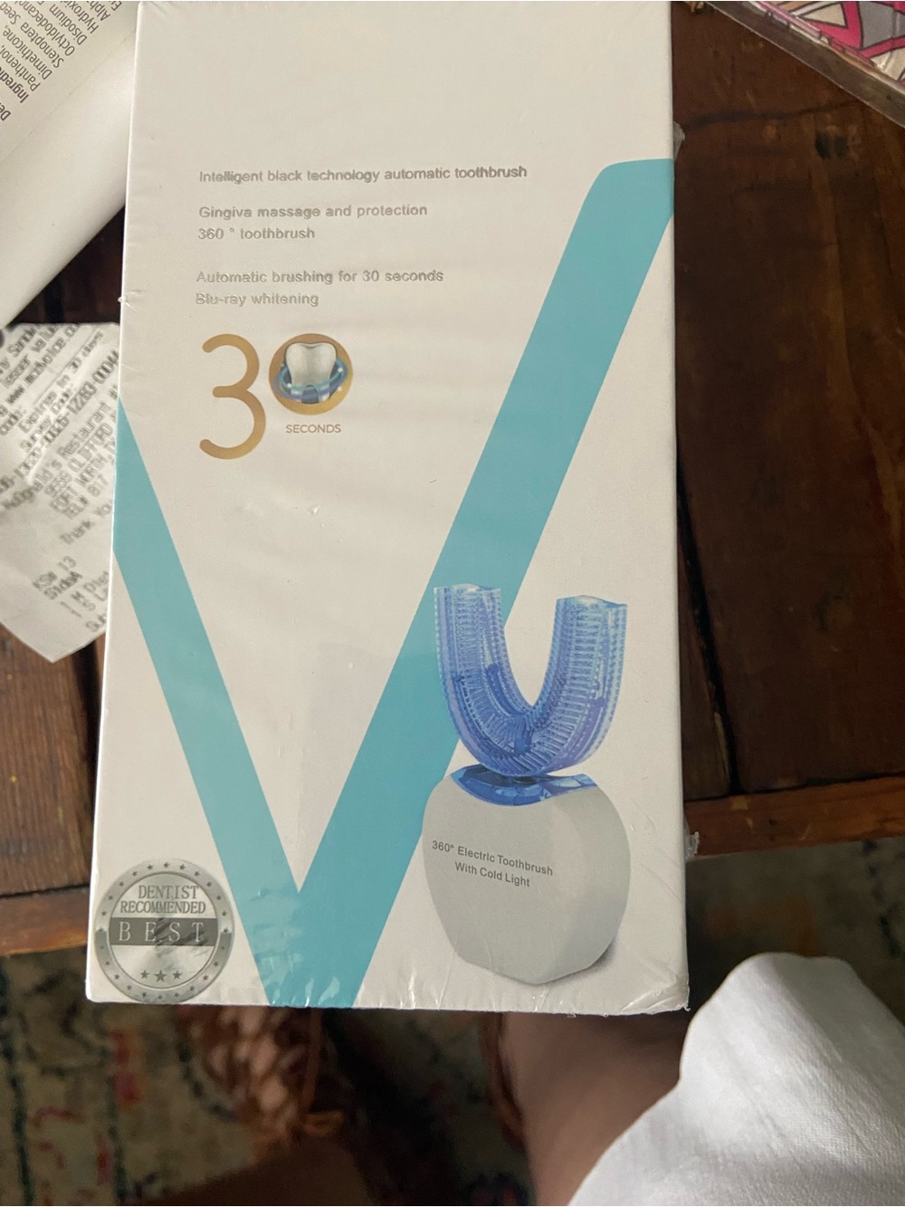 360° U-Shaped Electric Toothbrush — Blue